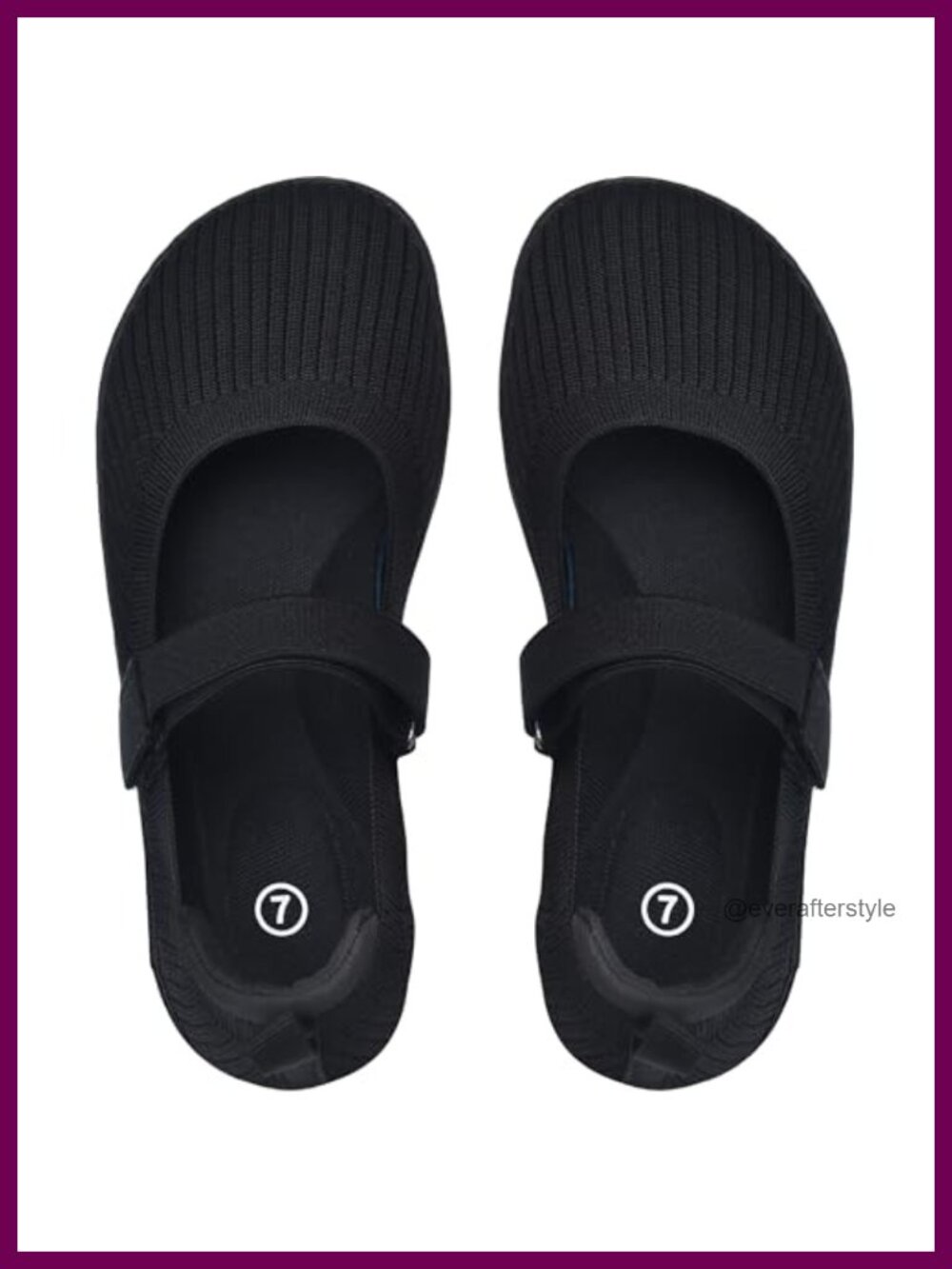 Women's Wide Toe Box Mary Jane Flats Breathable Knit Ballet Shoes Comfortable